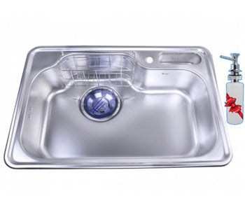 Purity Stainless Steel 1 Bowl Kitchen Sink - 75*51 cm - DJIS750P