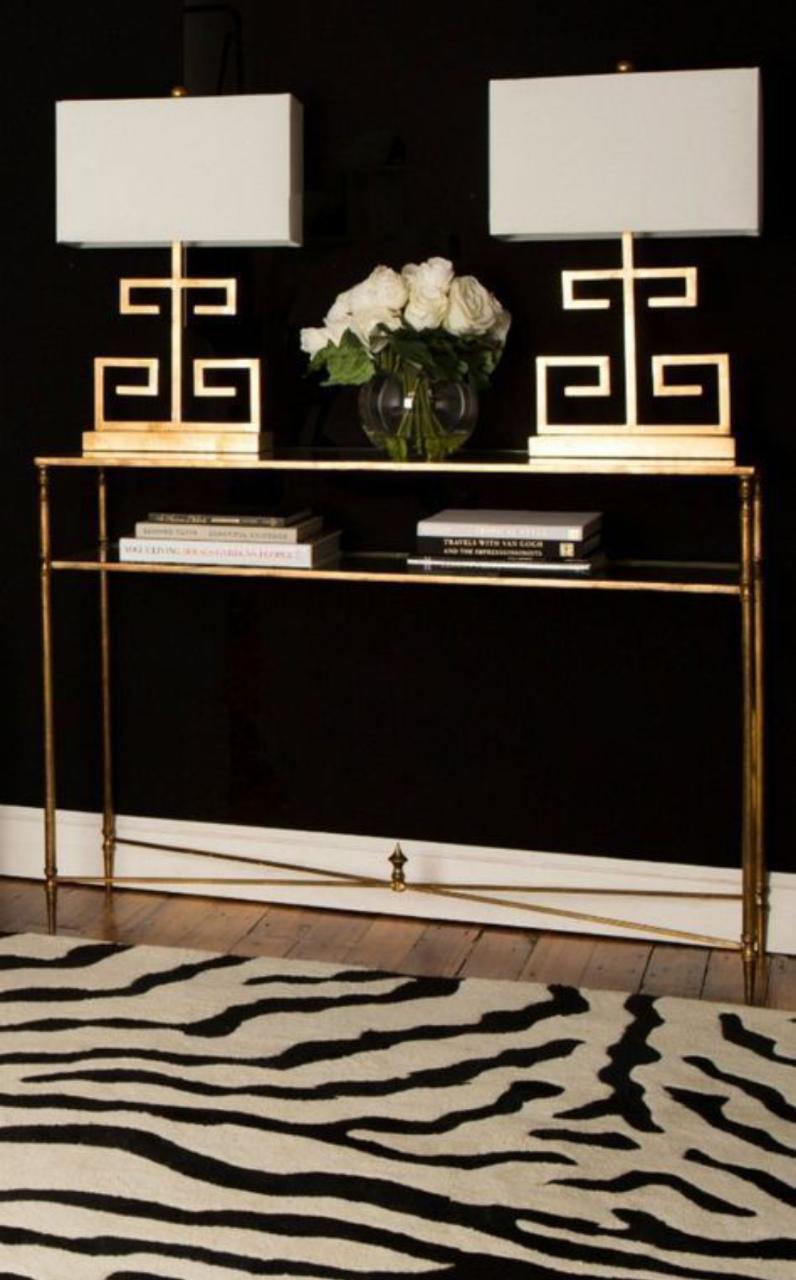 De Landa Gold & White Lampshade - 40*30*20*60 Cm - DL-A008