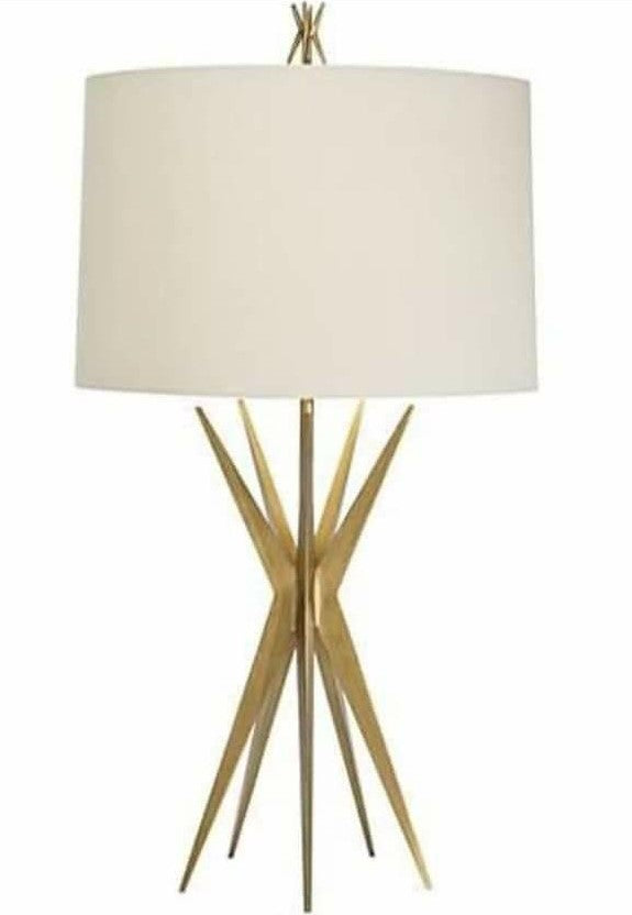 De Landa Gold & Off White Lampshade - 35*30*20*55 Cm - DL-A014
