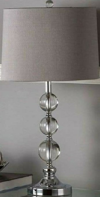 De Landa Transperant & Gray Lampshade - 35*30*30*50-55 Cm - DL-A024