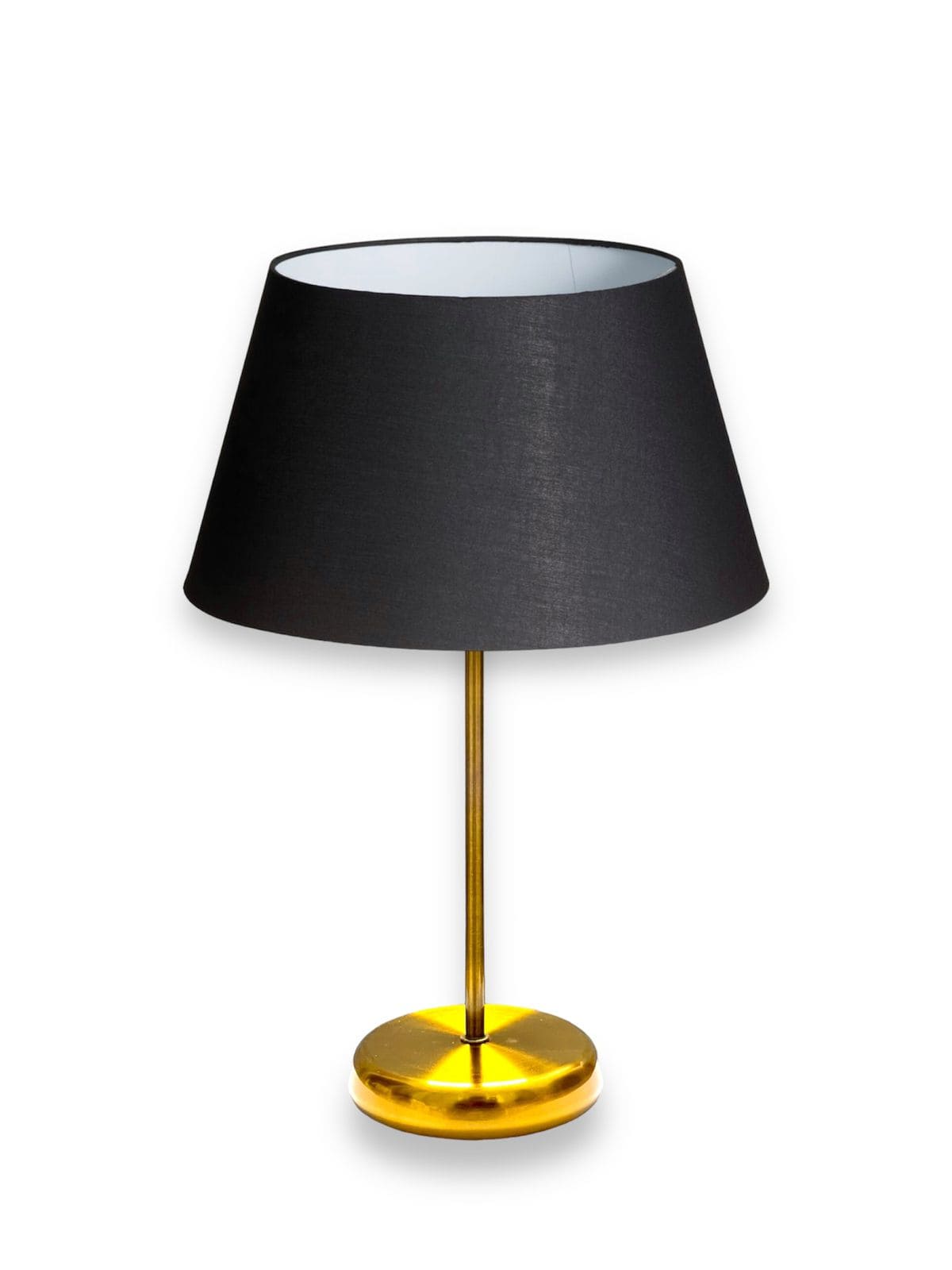 أباجورة معدن ذهبي بشابوه أسود 50×30 سم من دوت للاضاءة - DotGTL-50307