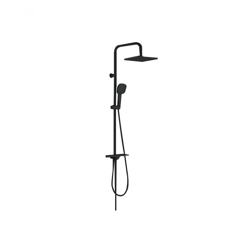 Lutz Squared Shower Set Black Matt - E62030501B