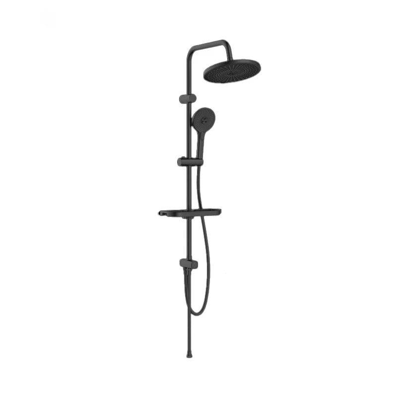 Lutz Round Shower Set Black Matt - E62030503B