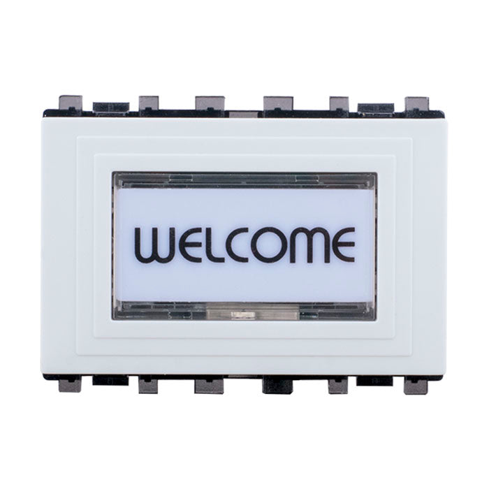 Push button nameplate with lamp - Light Grey - 3 A - SAS - FLT 75 024