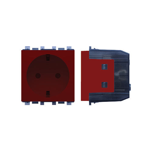 Geramn Red Socket With Shutter - Red - 16 A - SAS - FLT 75 297