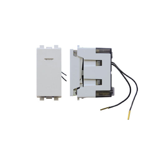 Two way switch with LED lamp - Light Grey - 16 A - SAS - FLT 75 576