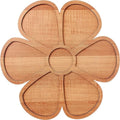 Wooden Rectangular Serving Tray Flower Shape 42 Cm - B09K5NGYG2