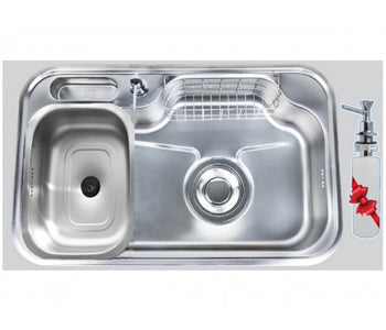 Purity Stainless Steel 1 Bowl Kitchen Sink - 84*51 cm - Golden 840