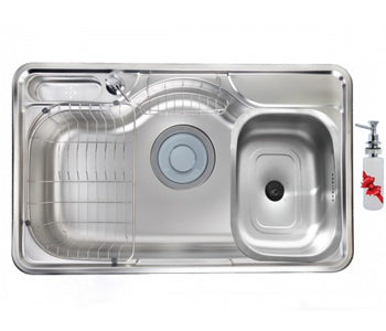Purity Stainless Steel 1 Bowl Kitchen Sink - 85*51 cm - Golden 850