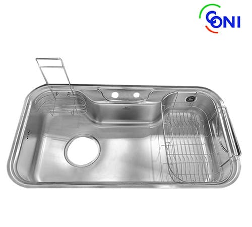 Combo Coni - Undermount Stainless Steel Kitchen Sink 51.5×95 cm - HD950