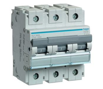Hager Miniature Circuit Breaker 3 Poles 100A 10kA - HLF390S