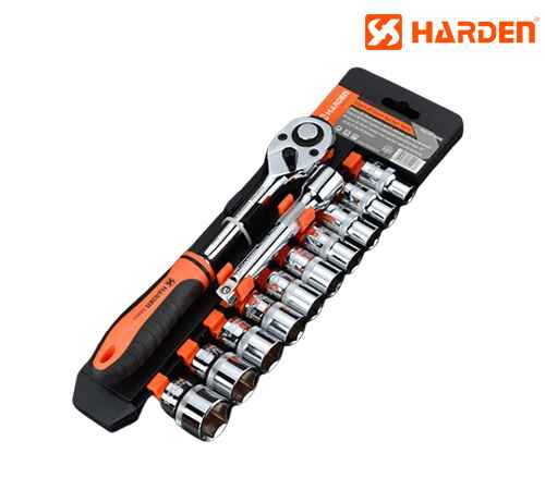 12PCS 1/2Inch Hand Tool Professional Sockets Set Between 10mm-24mm - Harden - 510016