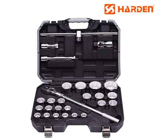 Professional Socket Set 3/4Inch 27 Pcs Between 19mm-60mm With Fiber Bag - Harden - 510827