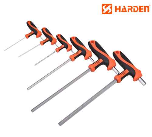 Allen Hex Key T Handle Chrome Vanadium Steel Spanner Set Inn 3*75mm - Harden - 540713
