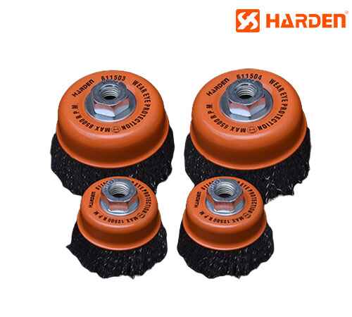 4 Inch Cup Wire Brush With Nut - Harden - 611503