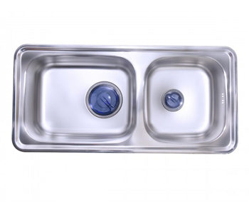 Purity Stainless Steel 2 Bowls Kitchen Sink - 100*48 cm - ISD1000