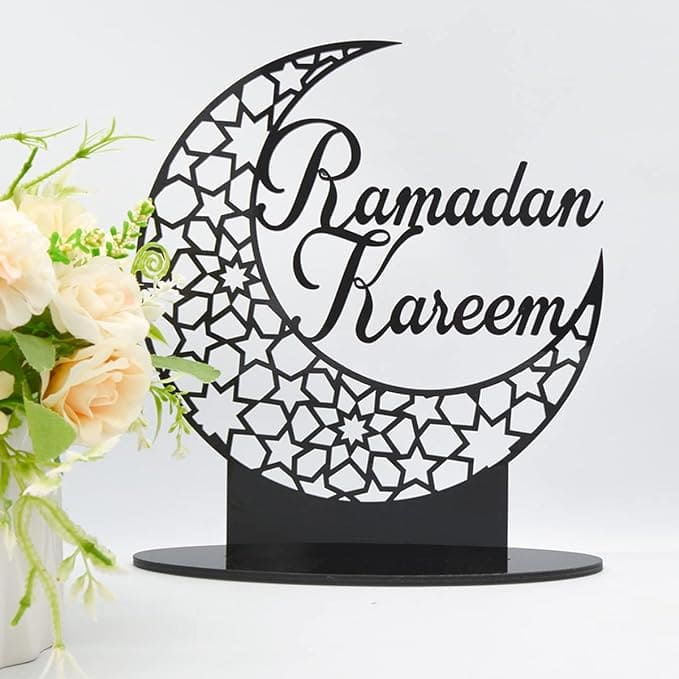 Ramadan Decorations Acrylic 20*23 cm - Black - 354032102