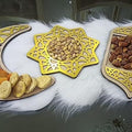 Ramadan Yamish 3 Shapes Muslim Ornament Gold Wood - B09XKZLKGK