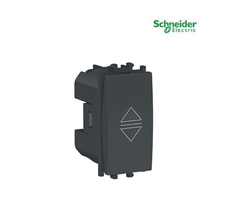 Easy Styl, Roller Blind Switch, 1 Module, Black-LMR0711003