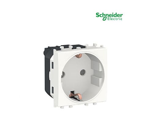 Easy Styl, Socket Outlet, 2P + E with Shutters, 2 Modules, White-LMR5210001