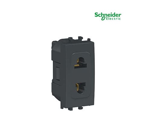 Easy Styl - 1 Module Euro-US Socket Outlet 16A, Black-LMR5510003