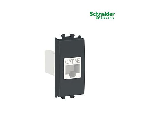 Easy Styl, Data Socket, RJ45 Cat 5 UTP, 1 Module, Black-LMR6232003