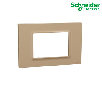 Cover frame, Schneider Miluz E, 3 gang, Bronze - M3TB03_BRZ