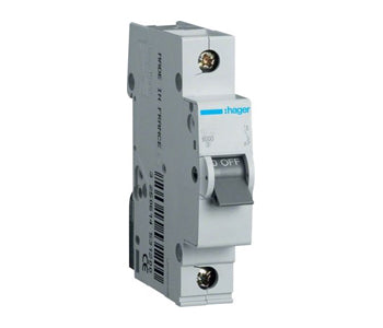 Hager Miniature Circuit Breaker 1 Pole 10A 6kA - MC110A