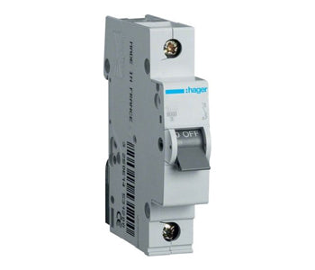 Hager Miniature Circuit Breaker 1 Pole 16A 6kA - MC116A