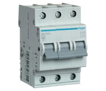Hager Miniature Circuit Breaker 3 Poles 63A 6kA - MC363A