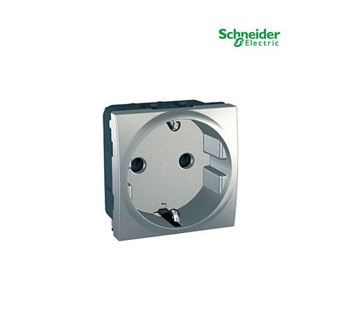 Unica Top-Class - 1 S.O. - 2P+E, Shutters, DE - 2 m - Aluminium-MGU3.037.30