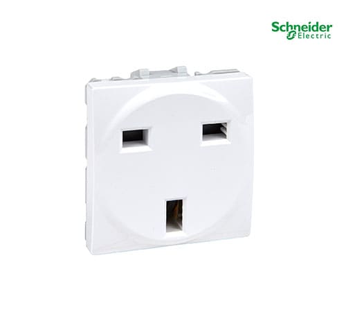 Unica - 1 S.O. - 2P+E, Shutters, UK - 2 m - White-MGU3.045.18