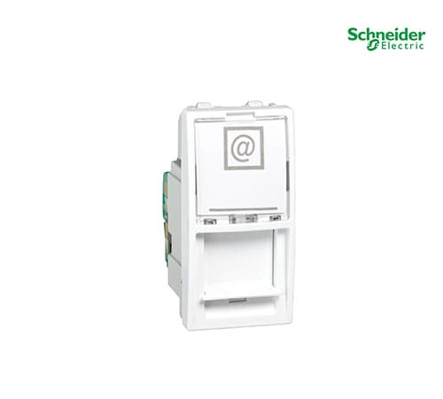 Unica - 1 RJ45 Socket (S-One) - 1 m - Cat.5e, UTP - White-MGU3.410.18