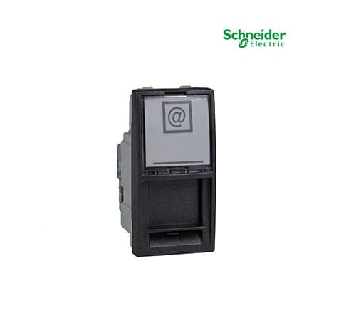 Unica Top-Class - 1 RJ45 Socket (S-One) - 1 m - Cat.6, UTP - Graphite-MGU3.414.12