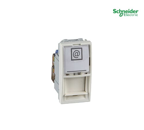 Unica - 1 RJ45 Socket (S-One) - 1 m - Cat.6, UTP - Ivory-MGU3.414.25
