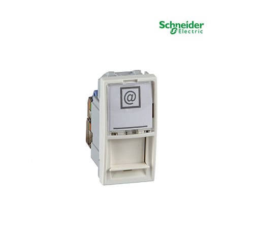 Unica - 1 RJ45 Socket with Metal Base (S-One) - 1 m - Cat.6, S-FTP - Ivory-MGU3.416.25