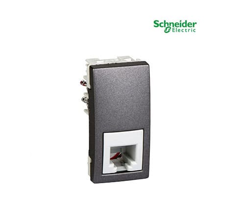 Unica Top-Class - 1 Telephone Socket - RJ11 - Graphite-MGU3.490.12