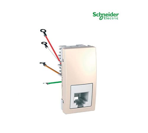 Unica - 1 Telephone Socket - RJ11 - Ivory-MGU3.490.25