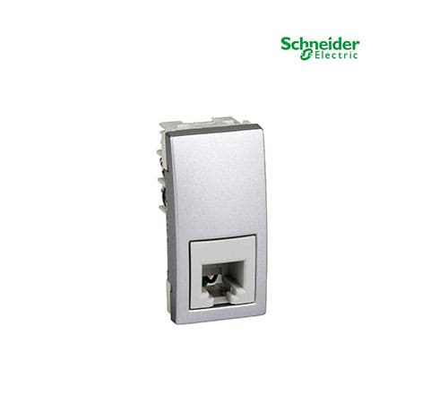 Unica Top-Class - 1 Telephone Socket - RJ11 - Aluminium-MGU3.490.30