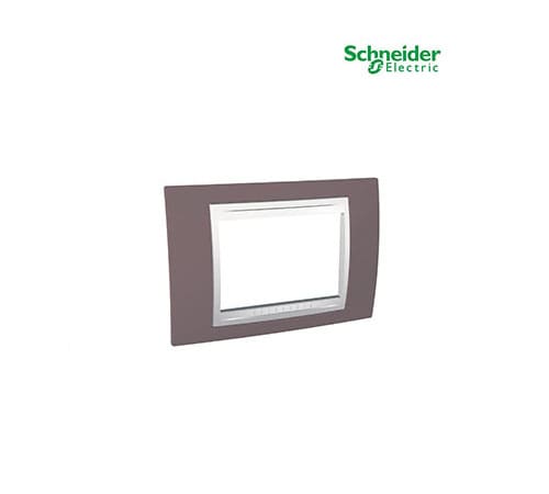 Unica Plus - Cover Plate - 3 Module - Mauve-White-MGU6.103.876