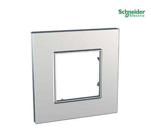 Unica Quadro Metallized - Cover Frame - 1 Gang - Silver-MGU6.702.55