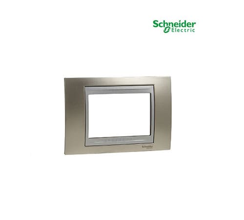 Unica Top - Cover Plate - 3 Module - Matt Nickel-Aluminium-MGU66.103.039