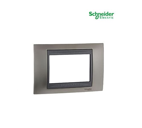 Unica Top - Cover Plate - 3 Module - Matt Nickel-Graphite-MGU66.103.239