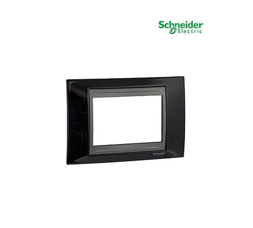 Unica Top - Cover Plate - 3 Module - Rhodium Black-Graphite-MGU66.103.293