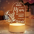 Heart Shaped Acrilic Desk Lamp For Mothers With Plastic Base & Switch Control - Charged By USB - B0B7BD1T6Q