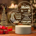 Heart Shaped Acrilic Desk Lamp For Mothers With Plastic Base & Switch Control - Charged By USB - B0C64RQXY5