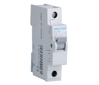 Hager Miniature Circuit Breaker 1 Pole 16A 4.5 kA - MY116