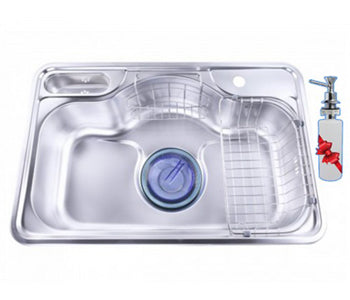 Purity Stainless Steel 1 Bowl Kitchen Sink - 75*48 cm - NDJIS750P