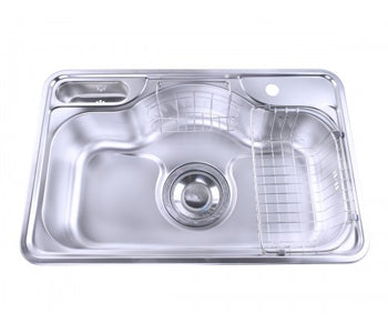 Purity Stainless Steel 1 Bowl Kitchen Sink - 75*48 cm - NDJIS750P
