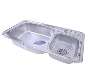 Purity Stainless Steel 2 Bowls Kitchen Sink - 87 *48 cm - NISD870